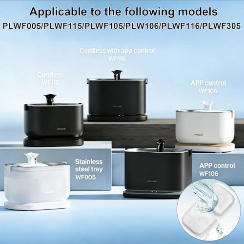 24 Packs Cat Water Fountain Filter Replacement Compatible with Petlibro
