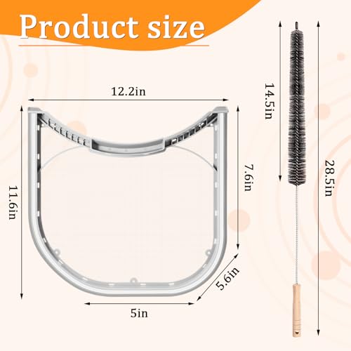2 Pcs 5231el1003b Dryer Lint Filter Replacement with Felt Seal Vent Cleaner Brush Compatible with Kenmore