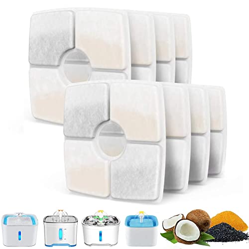 8 Pack Cat Water Fountain Filter Replacement Filters (8 Count)