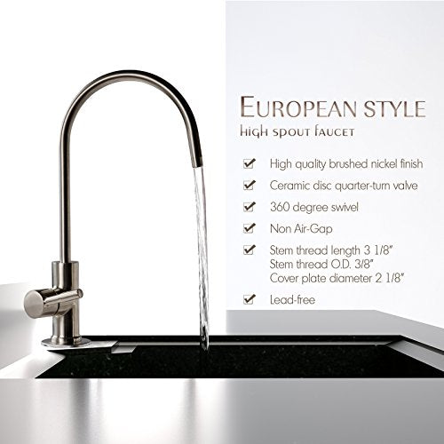 RCC1UP 6 Stage 100 GPD Under Sink Reverse Osmosis Drinking Water Filtration System with Booster Pump and UV Ultraviolet Filter
