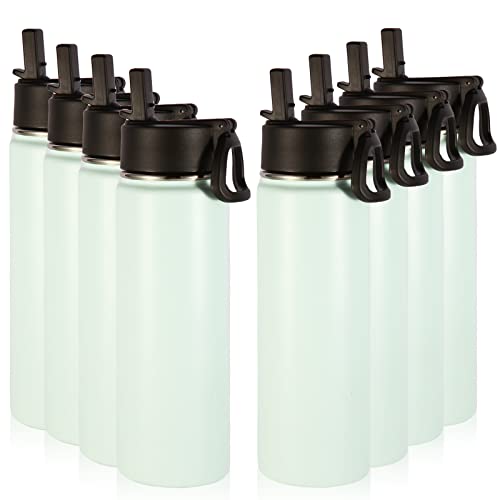 Insulated Water Bottles with Straw Bulk 8 Pack (8 Count)