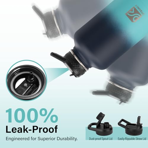 Insulated Water Bottle with Portable Carrier Bag for Outdoor 64 oz