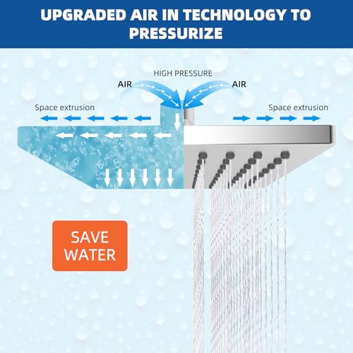 cUPC Certified Thickness Metal 6'' Square Rain Shower Head