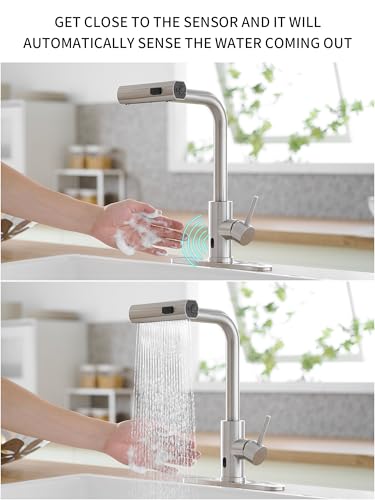 Touchless Kitchen Faucets with Pull Down Sprayer