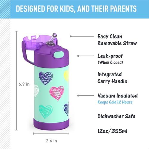 FUNTAINER Water Bottle with Straw