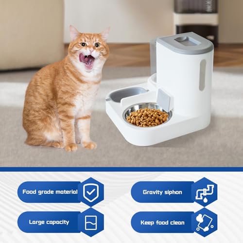 Automatic Cat Food and Water Dispenser Set 2 in 1