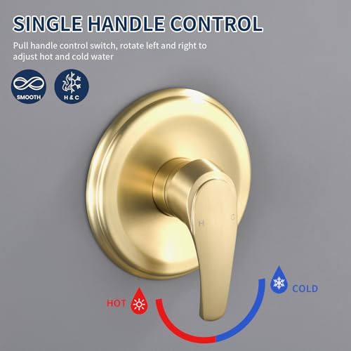 Shower Faucet Set Complete Shower Kit Dual Shower Head and Handheld 2 in 1 Combo Set Shower System Shower Trim Kit Combo Set Shower Fixtures