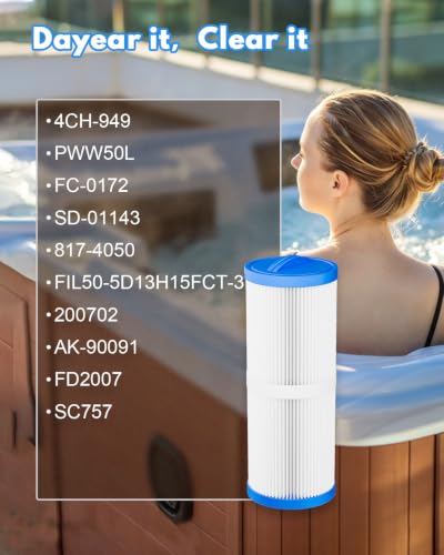 4CH 949 Spa Filter Cartridge 50 Sq.ft. fits Pleatco PWW50L