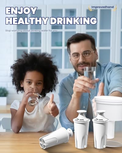 Water Filter Replacement Compatible with Water Pitchers and Dispensers (6 Count)