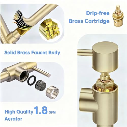 Brass Pot Filler Faucet Deck Mount