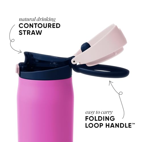Water Bottle with Straw & Handle