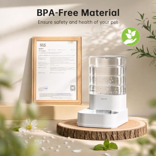 Automatic Cat Water Dispenser with 1 Filter Gravity Water Bowl for Dogs (980 Gram)