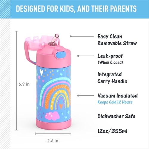FUNTAINER Water Bottle with Straw