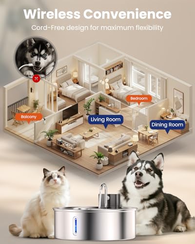 Wireless Dog Water Fountain for Large Dogs