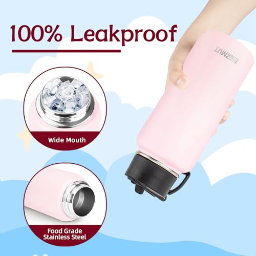 32oz Metal Sports Insulated Water Bottle with Straw Lid