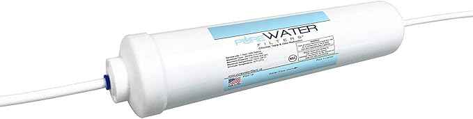Inline Water Filter For Refrigerators, Ice Makers, Coffee Makers, Water Fountains, Water Coolers, Sink Faucets, RV, Campers, and Boats - with 1/4" Quick-Connect Fittings