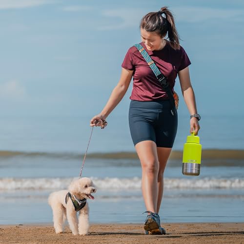 Insulated Dog Travel Water Bottle with Detachable Bowls