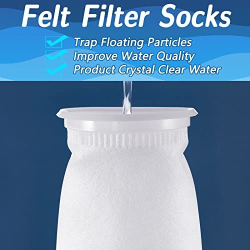 16 Pack 4 Inch Filter Socks 200 μm for Reef and Saltwater Tanks