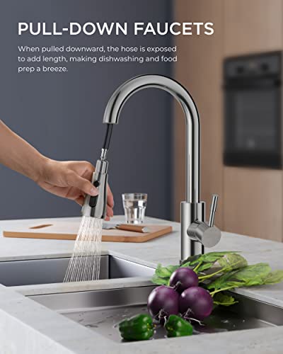 Kitchen Faucets with Pull Down Sprayer