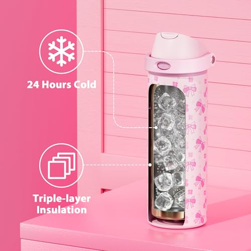24 oz Insulated Water Bottle for Women