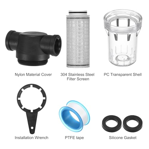 3 Pack Water Pump Strainer with 20 Mesh Stainless Steel Filter Screen