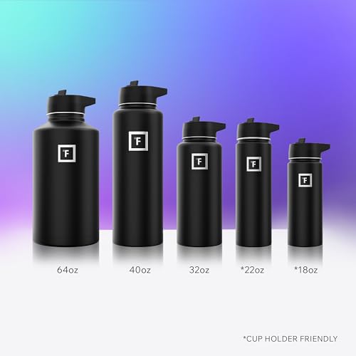 64 oz Wide Mouth Water Bottle with 3 Lids