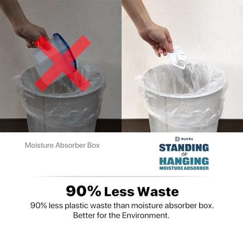 50 Packs Hybrid Moisture Absorbers & Musty Odor Eliminator Dehumidifier to Control Excess Moisture for Basements