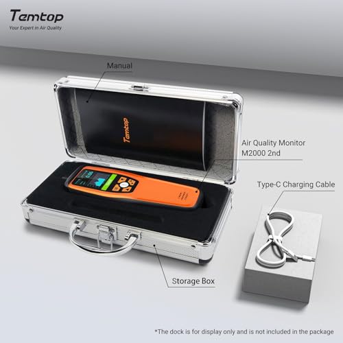 Air Quality Monitor CO2 Detector Professional Carbon Dioxide PM2.5 PM10 Formaldehyde Temperature and Humidity Monitor w