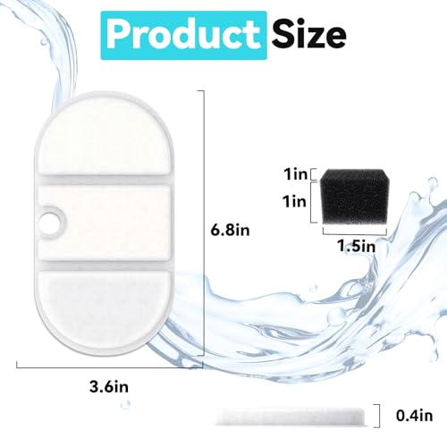 32 Packs for Petlibro Capsule Water Fountain Filters Replacement PLWF002 (39.98 Count)