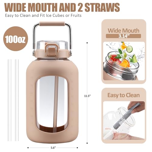 Large Glass Water Bottle