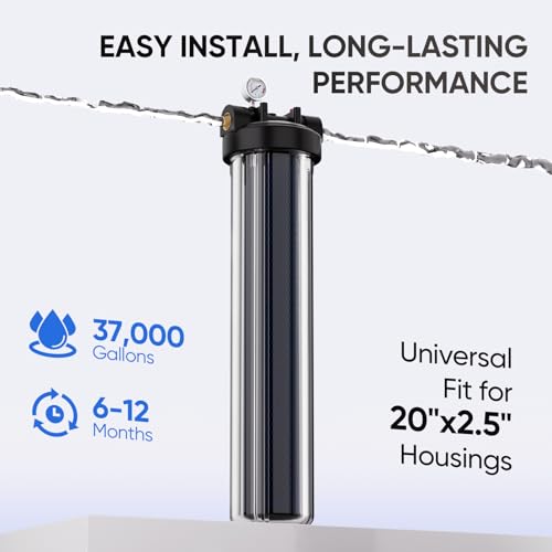 5 Micron 20" x 2.5" Whole House PFAS Removal Replacement Water Filter (2 Count)
