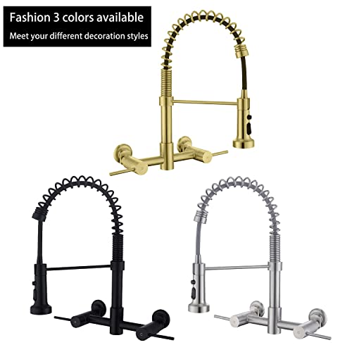Wall Mount Kitchen Faucet Matte Black