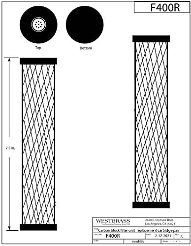 F400R Replacement Filter Cartridges for F400 Under Sink In