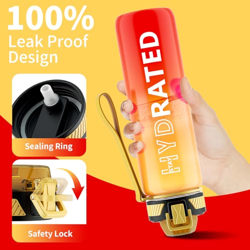 Water Bottle with Straw