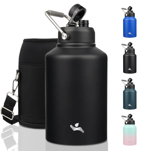 128 oz Insulated Stainless Steel Water Bottle Jug with Handle