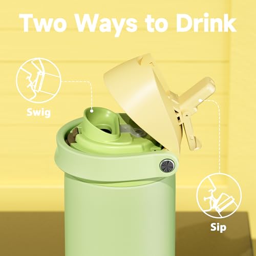 24 oz Insulated Water Bottle with Straw