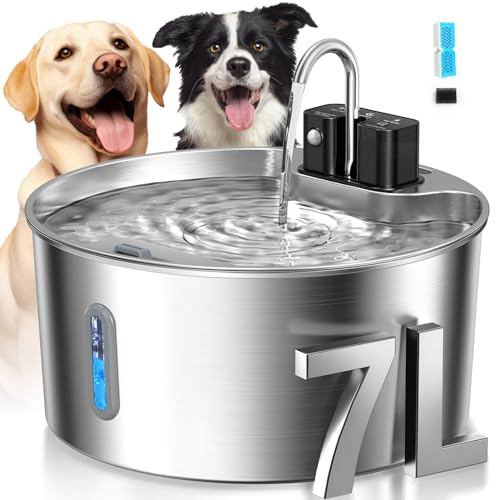 7L Wireless Dog Water Fountain with 1 Filter