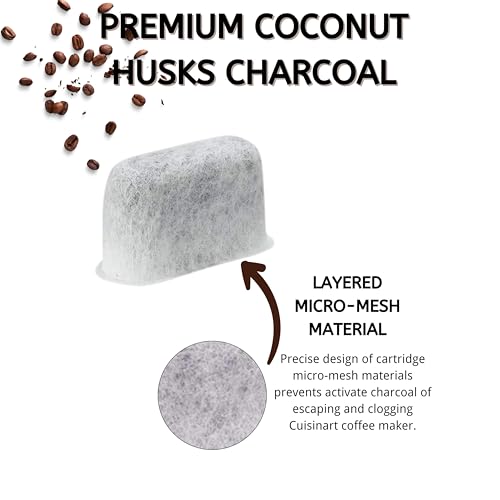 12 NISPIRA Replacement Activated Charcoal Water Filters for Cuisinart Coffee Machines