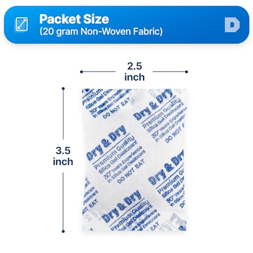 20 Gram [10 Packets] Silica Gel Packets Desiccants