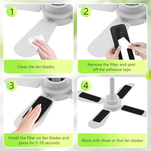 30 Pack Ceiling Fan Filters for Blades (30 Count)