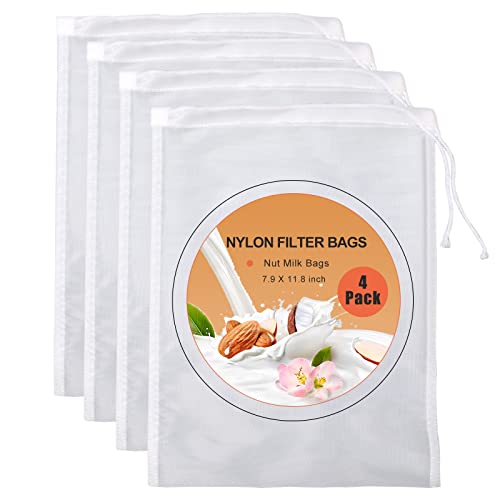 Nut Milk Bag Food Straining Bag (4 Count)