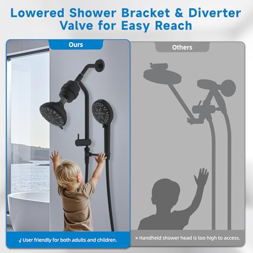 Filtered Dual Shower Heads with Handheld
