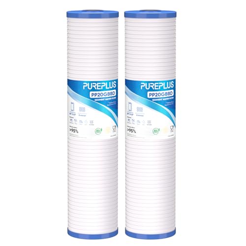 5 Micron 20" x 4.5" Whole House Sediment Home Water Filter (2 Count)