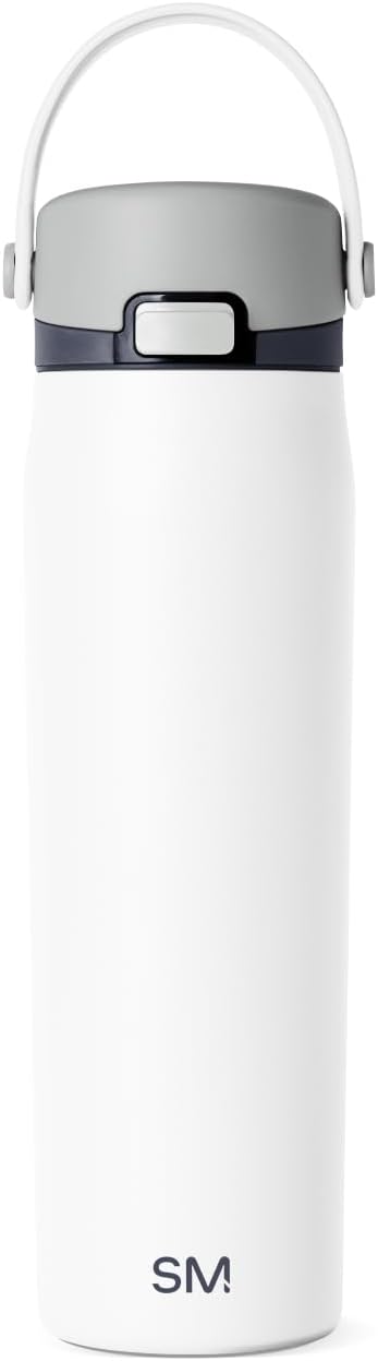 Simple Modern Mesa Sport Water Bottle with Covered Chug Lid | 24oz Cup Holder Friendly Insulated Stainless Steel Bottle for Gym, Sports and Travel | Polar Bear