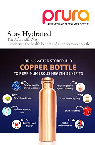100% Handcrafted Bubble Engrave Pure Copper Water Bottle or Drinking Water