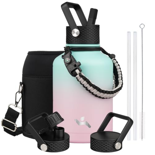 50 oz Insulated Stainless Steel Water Bottle Jug with Handle