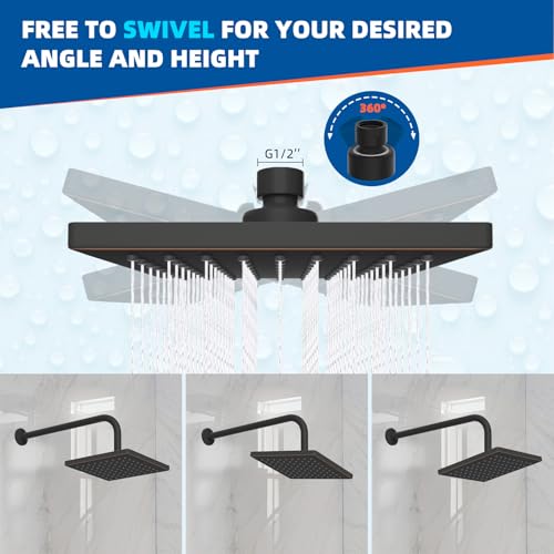 cUPC Certified Thick Metal 6'' Rain Shower Head