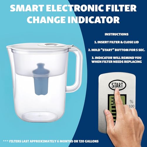 10 Cup Water Filter Pitcher & 2 Longlast Filters