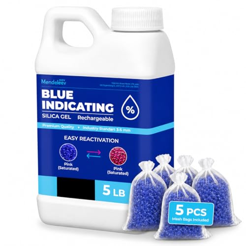 5 Lb Blue Indicating Silica Gel Drying Desiccant Beads