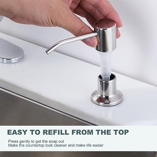 Chrome Kitchen Faucet with Soap Dispenser